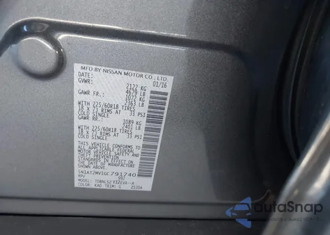 2016 Nissan Rogue Sl from USA, damaged, VIN 5N1AT2MV1GC791740